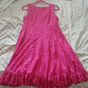 Pink lace dress